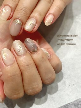 プライベート ネイルサロン マーマ(murmur)/大理石風ネイル