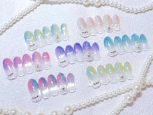 クオン(KUON)/ラメ塗りかけマーメイドネイル