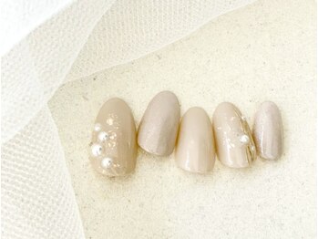 リベレ 心斎橋店(LIBELLE)/パール/シアーベージュ/美肌nail