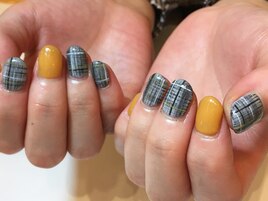 グレンチェックネイル。