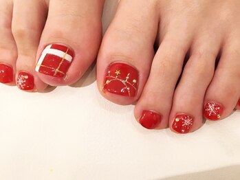 ネイルズ ララ(nails Lala)/冬のフットネイル。