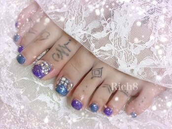 ネイルアンドまつげエクステ リッチエイト 原宿店(Rich8)/定額フットネイル☆