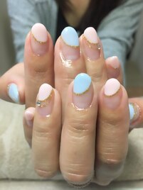 斜めフレンチネイル