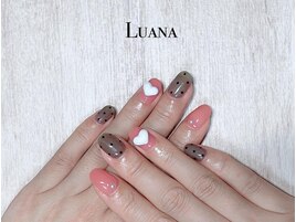 ハート×シースルーネイル