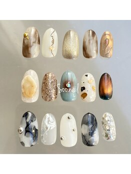 ソーネイル(Soo.nail)/11月定額ネイルシンプルデザイン
