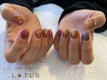 ロータス Lotus/アシンメトリーカラーネイル