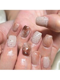 秋ニュアンスネイル♪