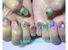 サニーサイドアップ ネイル(Sunny SideUp nail)/カラフル初夏ネイル