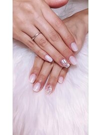 シェル埋め込みネイル
