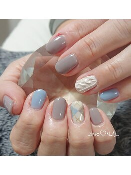 アモ ネイル(Amo NAIL)/ニット&アーガイル