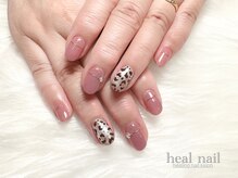ヒールネイル(heal nail)/monthly定額デザインA～ひょう柄