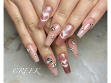 クリーク(CREEK)/ハートマグネットピンクブラウン