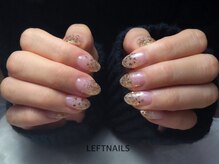 レフトネイルズ(LEFTNAILS)/グラデーションネイル/ラメ