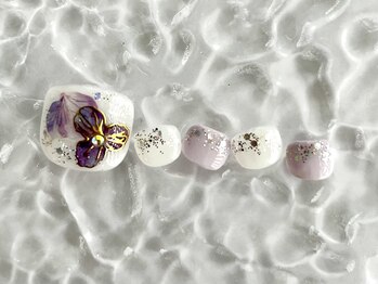 ルル ソレイユ(LouLou Soleil)/紫陽花ネイル/フット