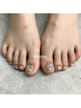 【FOOTワンカラー+親指アート】