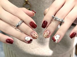 大人ボルドーネイル