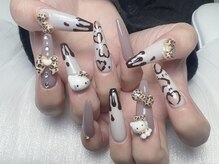 カナネイル(KANA.nail)/長さだしバレンタインネイル