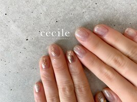 片手ワンカラー&片手ニュアンス