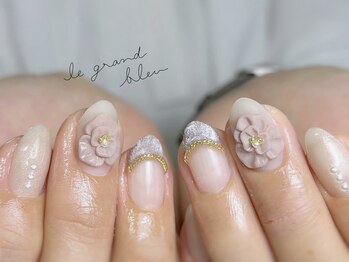 ツイード×3Dフラワー