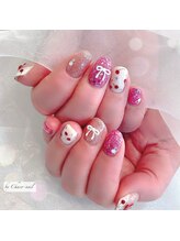 チャコネイル(chaco-nail)/キラキラピンクさくらんぼネイル