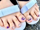 フットネイルビジューのせ