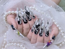 痛ネイル ロング チェーン