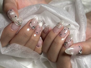 サンナナサン(373)の写真/【長さだしは当店へ】チップスカルプで細く長い指先に！憧れの韓国/ワンホンネイルを叶えます◎ 