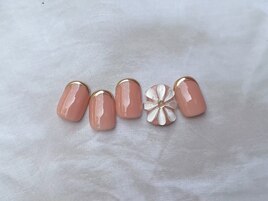 フラワーミラーフレンチネイル