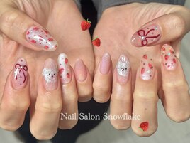 季節定額デザイン☆苺ネイル