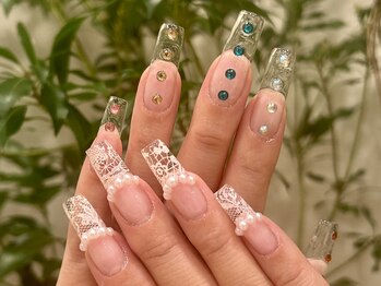 ギャルットネイル(GALTTO NAIL)/レース&クリアネイル