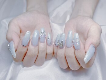 シンプル持込　ブルーネイル