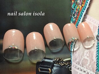 ハウスアンドアイラッシュ ネイル(House&eyelash nail)/シンプル逆フレンチ