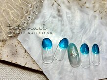 テテネイル(tete.nail)/夏祭りに合わせた花火ネイル