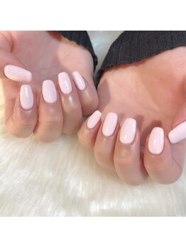 ノラ シブヤ(NORA SHIBUYA)/ピンクワンカラー/春ネイル