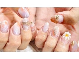 お花ニュアンスネイル