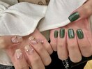つぶつぶネイル×green