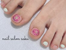 サク(saku)/フット定額/ぷくフラワー