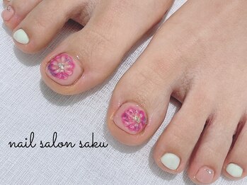 サク(saku)/フット定額/ぷくフラワー