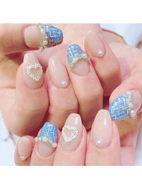 ツイード/フレンチネイル