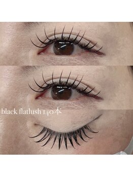 アイラッシュ ナナラ(eyelash Nanala&.)/ブラックフラットラッシュ140本