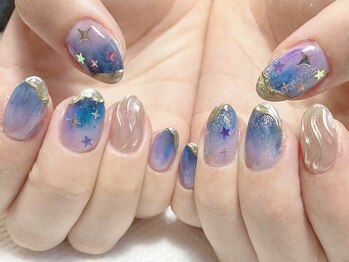 ミナミネイル(MINAMI NAIL)/キラキラ×星