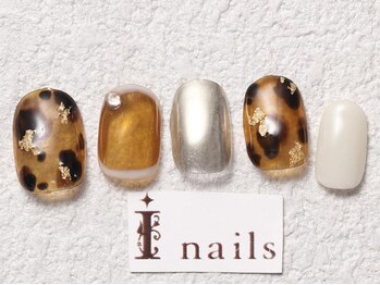 アイネイルズ 梅田店(I nails)/べっ甲レオパード柄ミラー￥8200