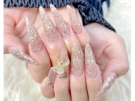 ピンクゴールドネイル☆