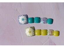 ブリオン 六本松店(Bullion)/トロピカルフラワーネイル