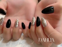 ダリア 西大寺本店(DAHLIA)/黒×シルバーネイル☆