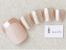 アイネイルズ 三宮店(I nails)/上品ミラーフレンチ￥8000
