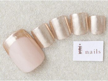 アイネイルズ 三宮店(I nails)/上品ミラーフレンチ¥8000