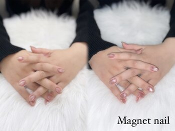 ラシル 鹿児島店(racil)/大人ピンクのマグネットネイル