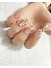 lieNAIL/ラメフレンチ