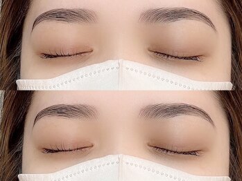 デユニ 河内小阪(dunie)の写真/《プロの技術で眉を整え垢抜けた旬顔に★》ハリウッドブロウリフト×パリジェンヌ(まつ毛パーマ)の同時OK◎